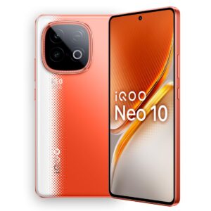 iQOO Neo 10 5G smartphone design front and back view red