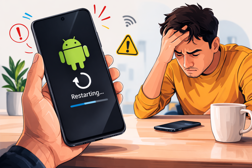 android phone restarting automatically problem