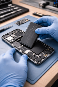smartphone battery replacement for charging issue fix