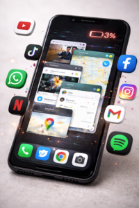 background apps draining battery fast smartphone